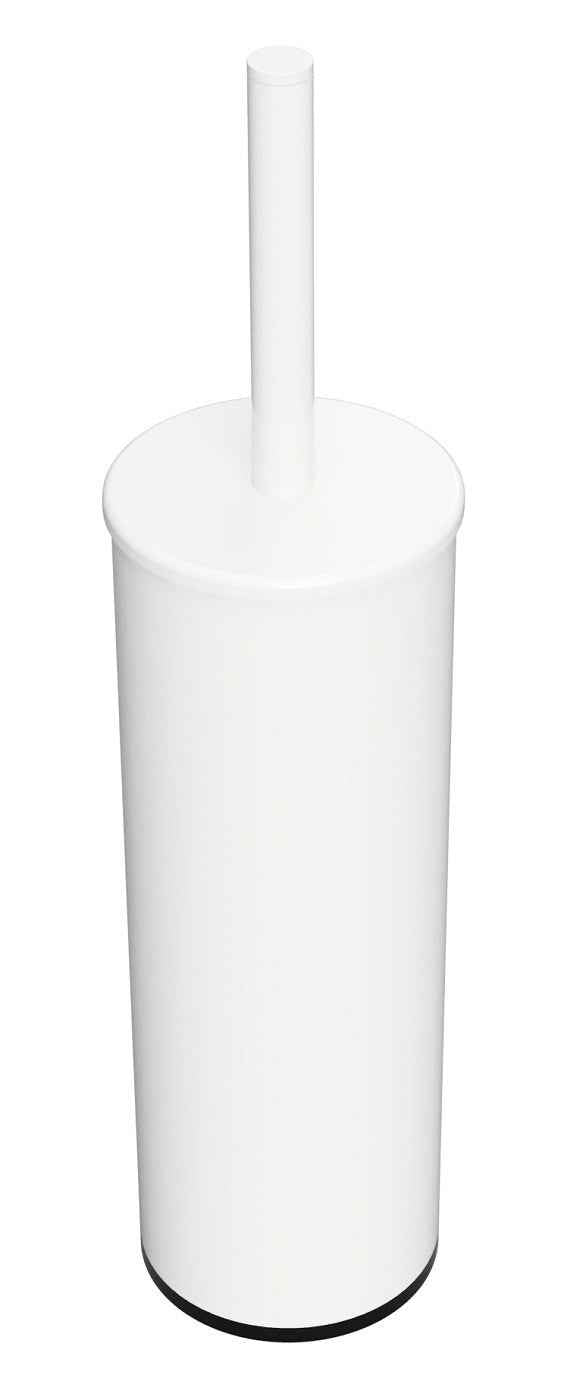 Brosse de toilette murale WHITE en laiton blanc 38 cm