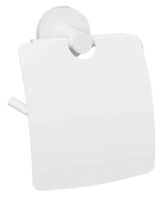 Dérouleur papier toilette WHITE en laiton blanc 14 cm
