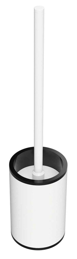 Goupillon de toilette et WC WHITE en laiton blanc 36,5 cm