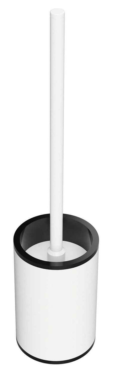 Goupillon de toilette et WC WHITE en laiton blanc 36,5 cm