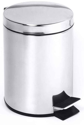 Poubelle de douche HOTEL en acier poli / 5L