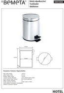 Poubelle de douche HOTEL en acier 17cm / 3L
