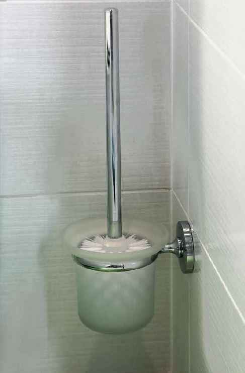 Brosse de toilettes ALFA bol en verre 39x14x11 cm