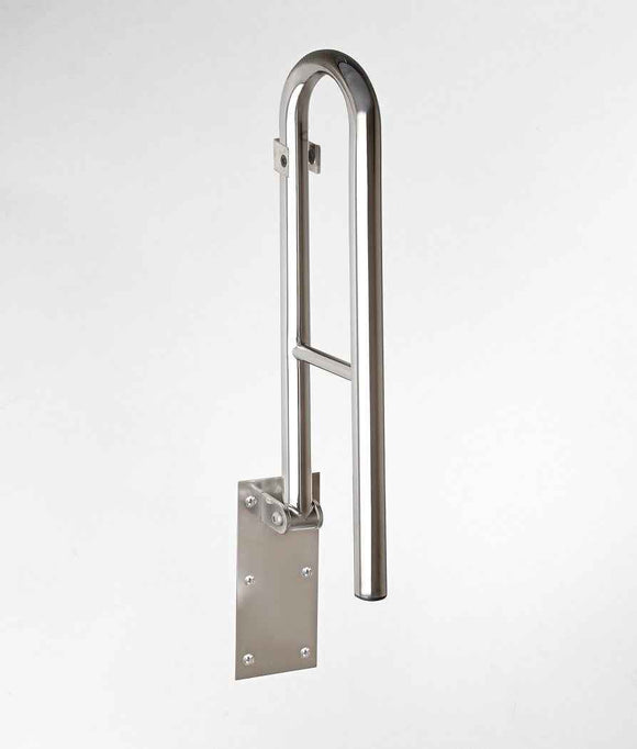 Barre d'appui relevable en forme U HELP en acier brossé