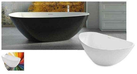 Baignoire îlot en Solid Surface RIHO GRANADA 170x80 cm angle gauche