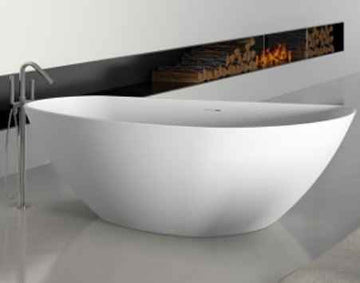 Baignoire îlot en Solid Surface RIHO GRANADA 170x80 cm angle gauche