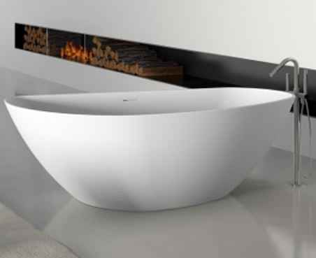 Baignoire îlot en Solid Surface RIHO GRANADA 170x80 cm angle droite