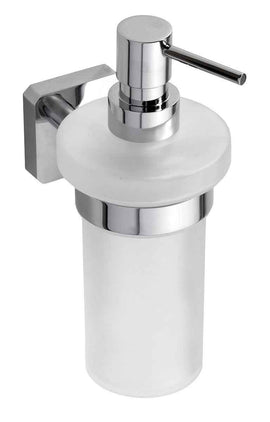 Distributeur de savon liquide mural TASI en laiton chromé et en verre / 230 ml