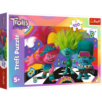 Puzzle trefl trolls trolls 3 100 pièces