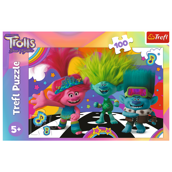 TREFL TROLLS Puzzle Trolls 3, 100 pcs