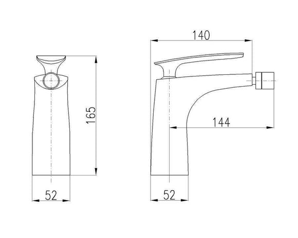 Mitigeur bidet TIGRIS avec embout orientable