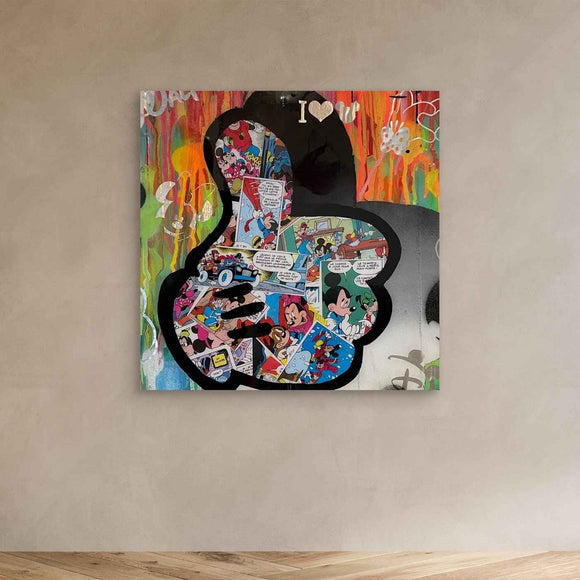 Main de Mickey - impression sur toile de l'œuvre originale