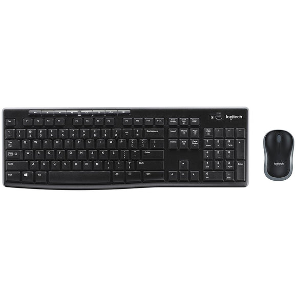Logitech MK270 | Keyboard and Mouse Set | Wireless | US | Black