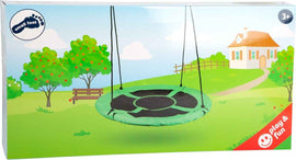 Grande balançoire ronde PELOUSE XL en tissu et métal Ø 110 cm