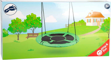 Grande balançoire ronde PELOUSE XL en tissu et métal Ø 110 cm