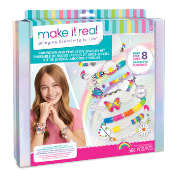 Ensemble de bijoux diy make it real arcs-en-ciel et perles