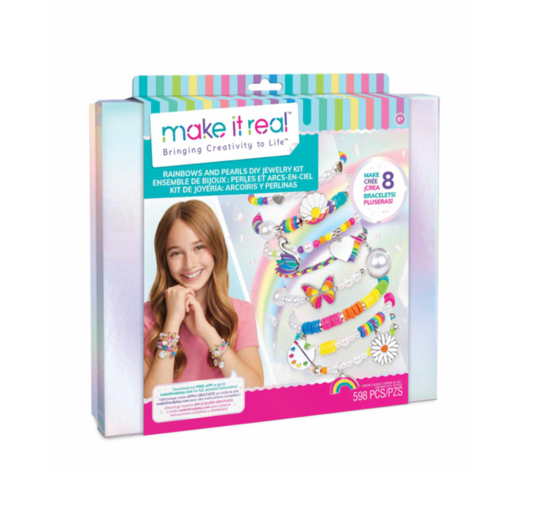 MAKE IT REAL DIY Jewelry set Rainbows and pearls