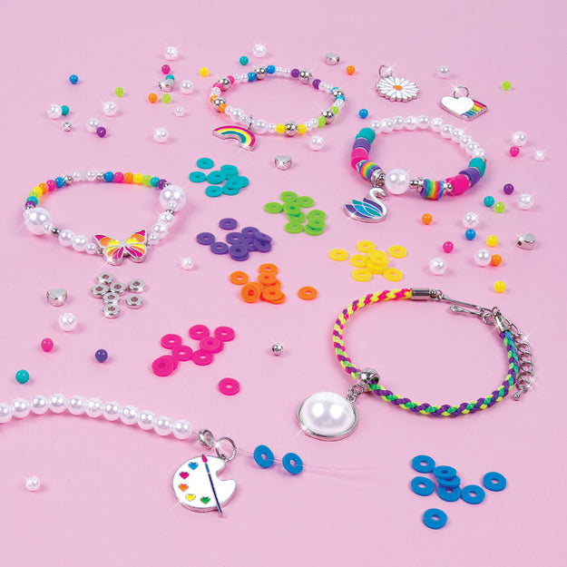 Ensemble de bijoux diy make it real arcs-en-ciel et perles