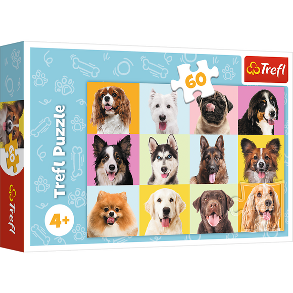 Puzzle trefl chiots 60 pièces
