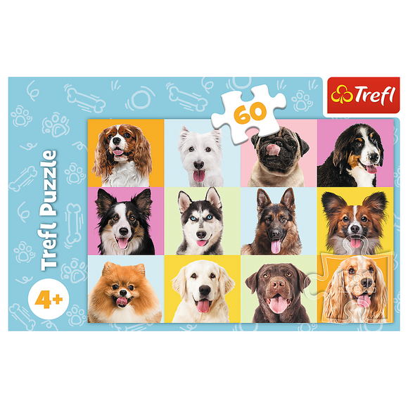 Puzzle trefl chiots 60 pièces