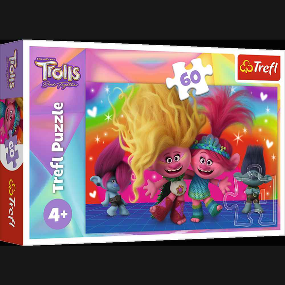Puzzle TREFL TROLLS Trolls 3, 60 pièces