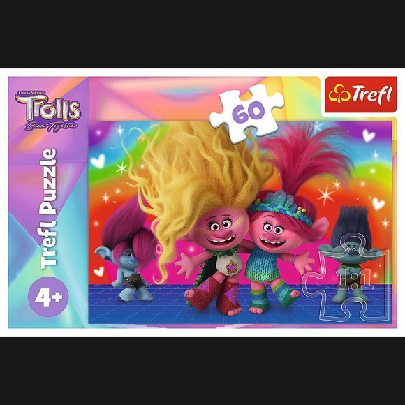 Puzzle TREFL TROLLS Trolls 3, 60 pièces