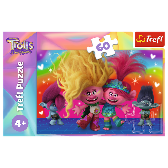Puzzle TREFL TROLLS Trolls 3, 60 pièces