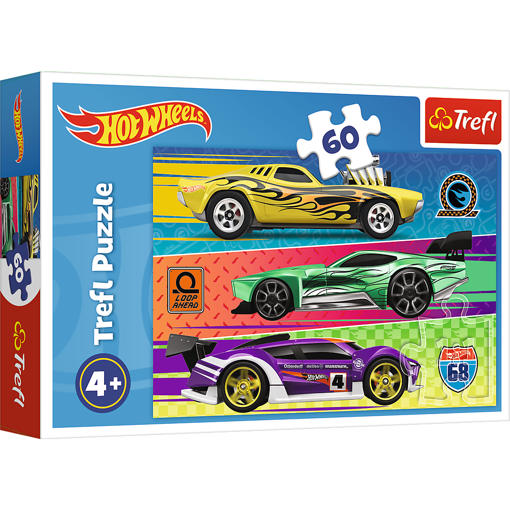Puzzle trefl hot wheels 60 pièces - 0