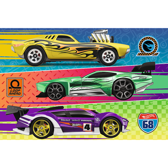 Puzzle trefl hot wheels 60 pièces