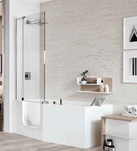 Baignoire à porte NOVELLINI IRIS version COMBY avec pare-baignoire