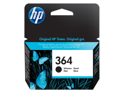 Cartouche d'encre noire hp d'origine n° 364 pour dj30703250oj55105514551565107510  timbre vert 015 lei "cb316ee"