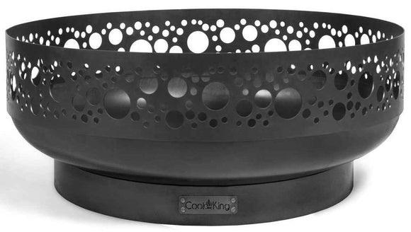 Brasero de jardin BOSTON décor point rond en acier 80 cm