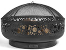 Brasero de jardin BOSTON décor point rond en acier 80 cm