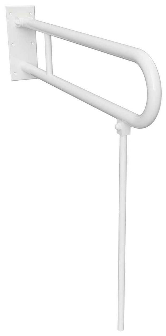 Barre d'appui relevable HELP + jambe d'appui en blanc comaxite