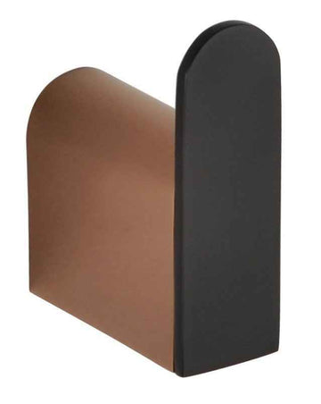 Patère murale GALLA en laiton noir et doré 6 x4,6 x2 cm