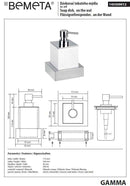 Distributeur de savon liquide GAMMA en laiton chromé / 200 ml