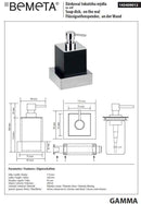 Distributeur de savon liquide GAMMA en laiton chromé / 200 ml