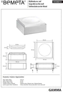 Porte-savon mural GAMMA en résine 10,5 x9,5 x4,5 cm