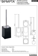 Goupillon de toilettes GAMMA en résine mat 38,5 x9,2 x9,2 cm