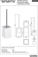 Goupillon de toilettes GAMMA en résine mat 38,5 x9,2 x9,2 cm