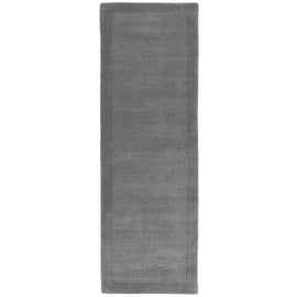 Tapis de couloir uni pure laine CANDY Gris - Novatrend 