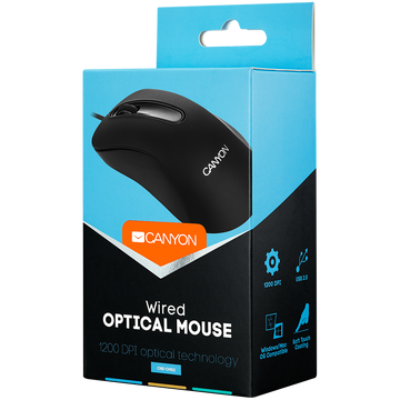 Souris canyon cm-2 filaire noire