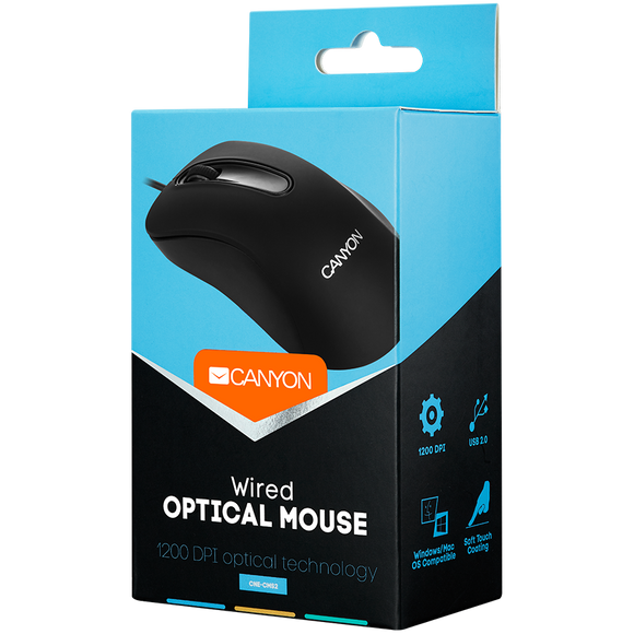 Souris canyon cm-2 filaire noire