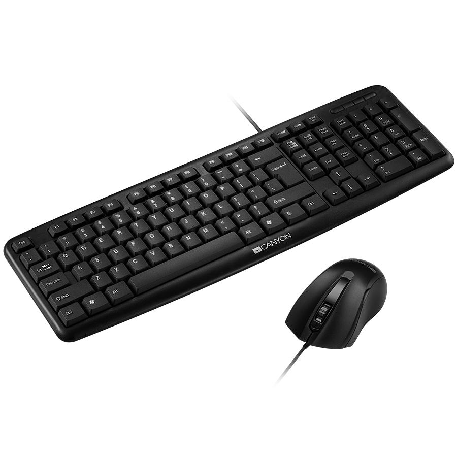 CANYON SET-1 Clavier + souris filaires EN/RU Noir