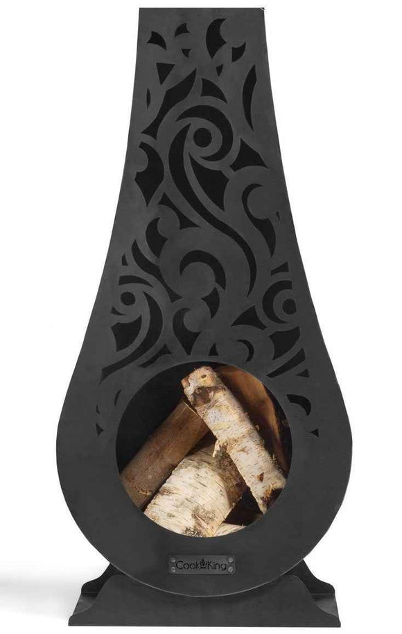 Cheminée d’extérieur en acier HAWANA 50x33x108 cm