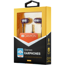 CANYON headphones SEP-4 Mic Flat 1.2m Violet