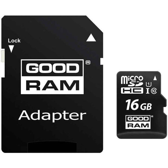 Carte Micro GOODRAM 16 Go classe 10 UHS I + adaptateur