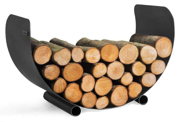 Porte bûches demi-lune TURYN en acier noir