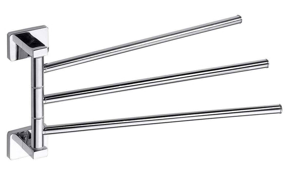 Porte-serviette triple pivotant mural NIKI 35 x17,5 x4,2 cm