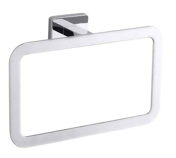 Anneau de serviette rectangulaire mural en zinc NIKI 22,8 x15 x6 cm